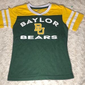 Colosseum Baylor Bears NCAA Short Sleeve V-neck Shirt Girls Small 6 6X